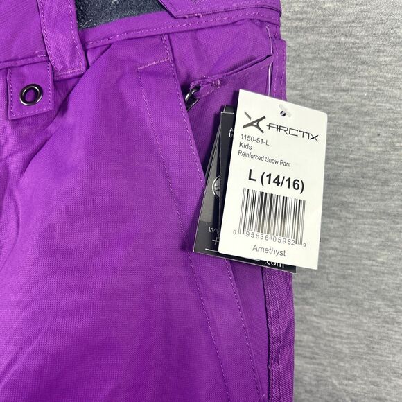 BNWT Arctix KIDS L Snow Sports Insulated Pants Purple Skiing Snowboarding - Picture 2 of 13